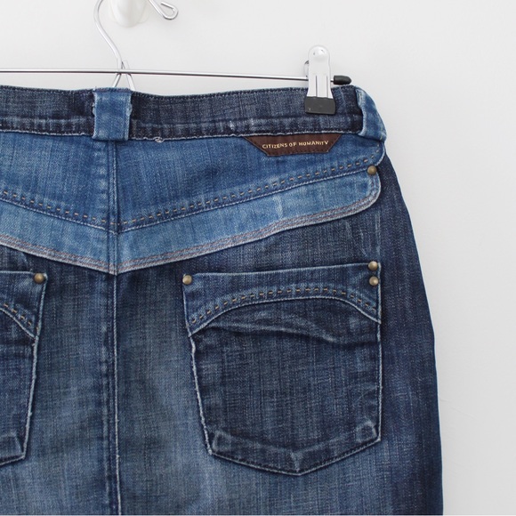 Citizens Of Humanity Vintage Y2K Denim Mini Skirt Size 28 - Picture 6 of 8